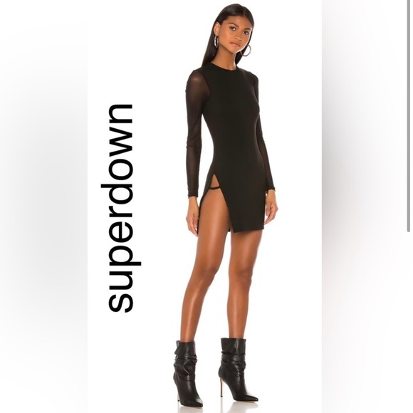 NEW WITH TAGS NIA BODYCON LONG SLEEVE SUPERDOWN DRESS - Picture 5 of 8